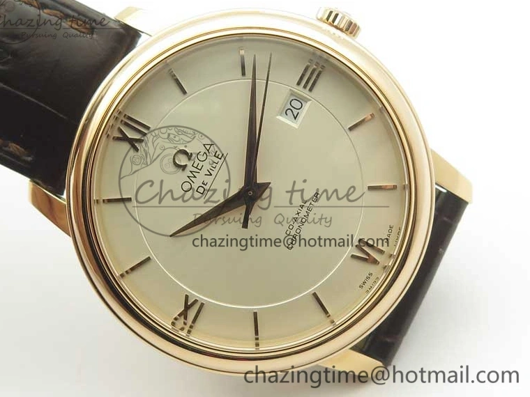0507 Practical De Ville RG MKF 1:1 Best Edition Silver Dial RG Markers on Brown Leather Strap MIYOTA 9015 V 8049